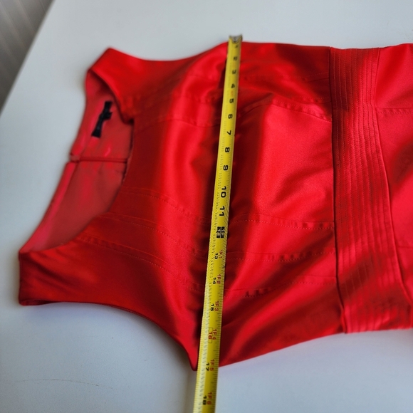 NWOT DAVID MEISTER Pencil Dress Womens Red Sleeveless Lined Carrier Sz 6 - Picture 10 of 15